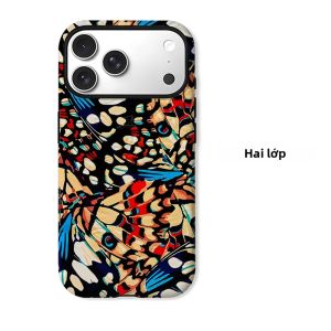 Ốp Điện Thoại Thiết Kế Cánh Bướm Dành Cho iPhone 18/17/16/15/14/13/12/11 Air Pro Max Plus - Ốp Mềm Chống Sốc Hai Lớp Chống Xước