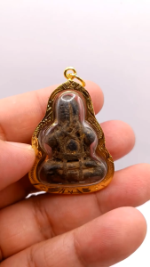 K648 พระปิดตา หลวงปู่เอี่ยม คาดเชือก ถักเชือก วัดสะพานสูง นนทบุรี กรอบทองไมครอน พร้อมส่ง