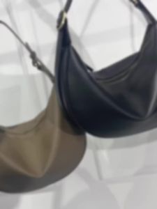 SHUCAI | Genuine Grade Cow Leather Womens Shoulder Crossbody Half Moon Bag Luxury Designer Brand Ladies Fashion Handbag for Woman New