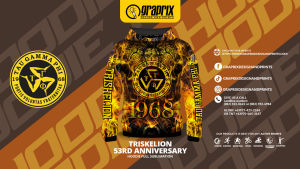 TRISKELION 53Rd Anniversary on Fire PHI and SIGMA Full Sublimation Hoodie

