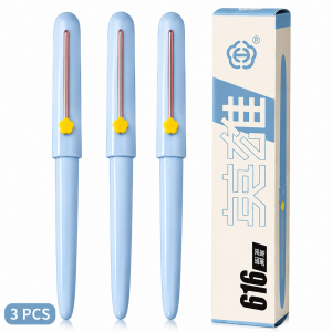HERO | HERO 616 Nova Classic Fountain Pen 3-Pack 038mm EF Ngòi Iridium Được Che Giấu Tương Thích Với Hộp Mực Tiêu Chuẩn 34mm Dụng Cụ Viết Bằng Kim Loại