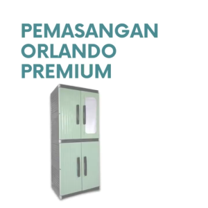 LEORA Lemari Pakaian ORLANDO PREMIUM CERMIN KACA Lemari Susun Lemari Plastik Rak baju Lemari kunci