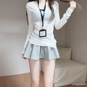 YISOF | High Waist Prevent See-through A Line Skirt