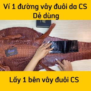 [FREE SHIP] Ví Da Cá Sấu Nam [VÂY ĐUÔI CẮT NỬA RẤT ĐẸP]