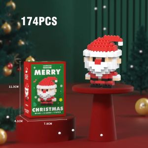 Bộ Đồ Chơi Xếp Hình Giáng Sinh - Khối Nhựa Siêu Nhỏ Ông Già Noel & Tuần Lộc Tự Lắp Ráp Dành Cho Trẻ Em Trang Trí Bàn Dành Cho Cả Nam Và Nữ Chất Liệu Nhựa ABS