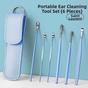 Stainless Steel Ear Spoon Cleaning Tool Visible Glowing Spiral Massage Children Special Set Adult Home Personal Care Tool