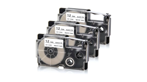 Label Tape Casio ABS 12mm Compatible XR Tape XR12WE XR12YW