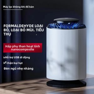 Máy Lọc Không Khí Để Bàn Hộ Gia Đình Trong Nhà Loại Bỏ Formaldehyde & Khói Máy Khử Mùi Không Khí Trong Lành Máy Tạo Ion Âm 50m³/h 1W Tiêu Thụ Điện Năng Thấp