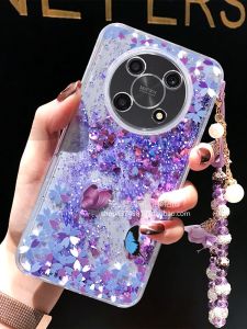 เคสโทรศัพท์น้ำแข็งแบบน้ำหยดพร้อมฝุ่นสะท้อนแสงสำหรับ Honor X50 X60 X50i 100pro X40i 70 90 80 60 ป้องกันการตกหล่น