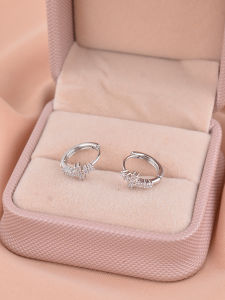 925 Sterling Silver Earrings Womens Flash Cross Ear Cuffs Ear Studs Ear Hoops Fashion Jewelry Ear Decorations New 2025