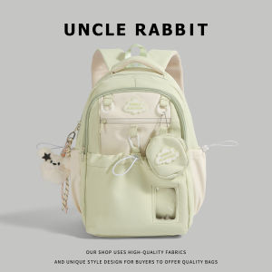 Large Capacity School Bag Preppy Style Backpack for Elementary And Middle School Students Multilayer Double Shoulder Bag