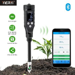 Máy Đo Độ pH Đất Thông Minh 00 ~ 140 Máy Đo Độ pH Đất Kỹ Thuật Số Bluetooth Có Đèn Nền Để Trồng Thủy Canh Phân Tích Độ Axit Của Đất Nông Nghiệp
