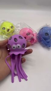 Geetoy 1 Pc Funny Octopus Squishy Squeeze Toy Stress Relief Fidget Ball Simulation Toys for Kids