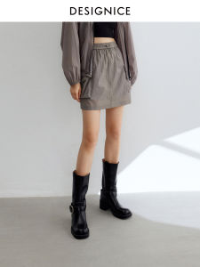 Designice 2025 Spring Summer Commute Outdoor Casual Workwear Short Skirt High Waist Half Body Skirt Womens Style