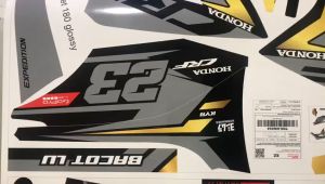 Decal Sticker - Stiker Dekal CRF 150 L WARNA HITAM SILVER