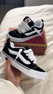 MEGA SALE Sepatu Vans knu Gemuk Black white Navy Low Sepatu Skool And Casual Cewek Cowok