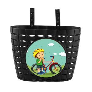 Kids Bicycle Basket Front Basket Baby Carriage Plastic Car Basket Scooter Balance Car Basket Large Accessories