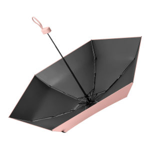 Portable Mini Foldable Capsule Umbrella Dual Layer Black Glue Storage Manual Sunscreen Ultraviolet Protection Nano Super Repellent