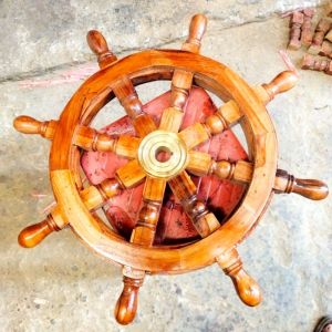 SETIR KEMUDI KAPAL PERAHU 20 Inch (Bahan Kayu Jati)