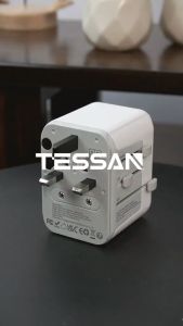 TESSAN  Universal Travel Adapter 2 pin to 3 pin China Plug Adapter With USB Type C 国际万能插座 International Travel Plug