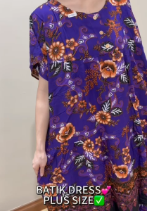 WOMEN BATIK DRESS PLUS SIZE/BAJU BATIK SIZE BESAR/BATIK DRESS INDONESIA/BATIK ALADDIN/BATIK NIGHT/NEW ARRIVAL