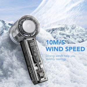 2025 Portable Handheld Fan - 100-Speed Turbo Cooling 3000mAh Rechargeable High Wind Outdoor Mini Fan with Adjustable Airflow