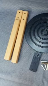 Chảo Khuôn Bánh Kẹp Vòng Cán Gỗ PVN7496 Khuôn Chảo Nướng Đường Phố: Bánh Kẹp Bánh Bông Lan Bánh Cá Trứng gà non Bạch Tuộc..... - Pan Waffer maker