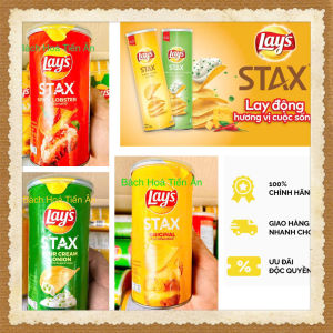 Snack khoai tây  Lays Stax lon 65g siêu ngon
