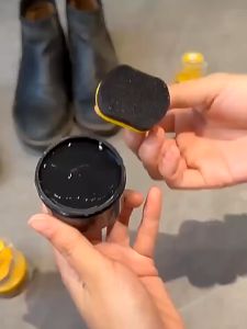 Semir Sepatu Kulit Coklat Portable Dengan Kuas Perawatan Pelindung Kulit Anti Luntur Anti Air