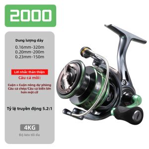 SeaKnight | SeaKnight WR4 Series Máy Câu Cá Quay Tay 2000-5000 Hệ Thống Kéo Bằng Sợi Carbon Tỷ Lệ Bánh Răng Thuận Cả Hai Tay 5.2:1 Cho Hồ Chứa Sông Hồ
