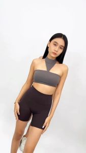 YURIE TOP SPORTS BRA HALTER NECK ATASAN OLAHRAGA WANITA UNTUK GYM YOGA FITNESS