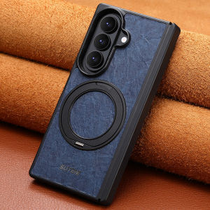 Ốp Điện Thoại SUTENI Samsung Z Fold 8 Ultra Có Nam Châm Bảo Vệ Trục Trung Tâm Hỗ Trợ Sạc Không Dây 360 Độ °   Giá Đỡ Xoay Bằng Da Nhân Tạo