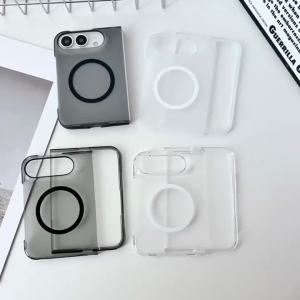 szhaiyu | For iPhone Magnetic Matte Transparency Fold Phone Case For iPhone Fold IPhone Duo 18 Ultra-thin Skin-friendly Clear PC Cover