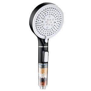 Bathroom High-Pressure Shower Head 5 Modes Adjustable Shower Multi-Function One-Button Stop Water Negative Ion Filter Shower Head Bathroom Accessories