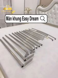 Màn Khung thu gọn không khoan tường cao cấp EASY DREAM -Mùng ngủ thu xếp gọn đầu giường chống muỗi đẹp kiểu công chúa