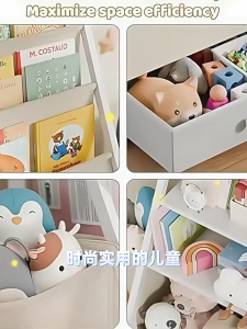 Childrens Bookshelf Home Bedroom Childrens Picture Books Toy Storage Cabinet Snacks Sundries Organizer Rack