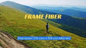 Frame fiber tenda dome 79 mm pjg 53 cm (Merah)