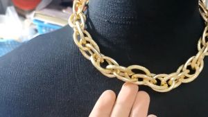 Kalung Choker Rantai Gelang Emas Hip Hop Punk Pria Wanita Aksesoris Chain Layer Necklace Korea