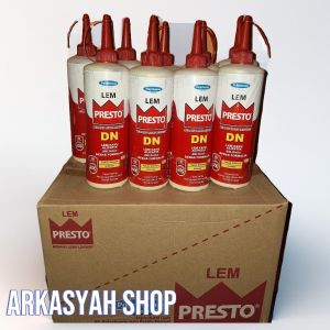 LEM PRESTO ALIFATIK DN 600 GRAM 9 BOTOL(LEM KAYU LEM SUPER LENGKET LEM SERBAGUNA)