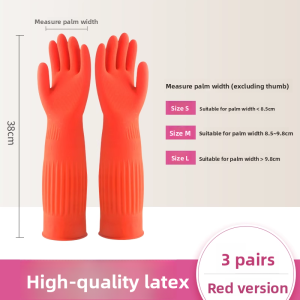 DINGQING | Durable Waterproof Long Thick Kitchen Gloves