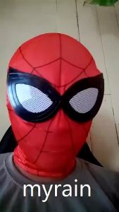 head mask The Iron No Way Home Miles Morales Elastic Mask Headcover with zipper Cosplay Costume