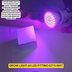 V160 GROW UV ULTRAVIOLET LIGHT LED FITTING E27 5 WAT LAMPU LAMP TANAMAN TUMBUHAN HIDROPONIK PENGGUNA