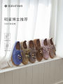 Thick Bottom Deqin Shoes Unisex Casual Kangaroo Shoes High round Head Rubber Outsole Leather Inner Youth Leisure Fashion. 