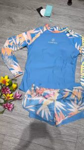 Đồ bơi nữ bikini 2 mảnh áo tay dài quần đùi 2 lớp chất thun lạnh quảng châu cao cấp có đệm mút ngực BINSPORTS BHN028