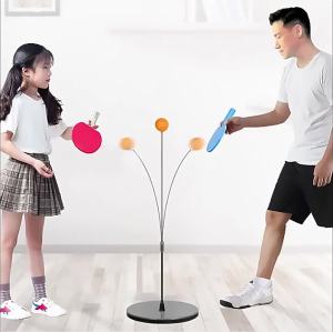Table Tennis Trainer Elastic Shaft Portable Ping Pong Trainer for Kids Indoor or outdoor Home Parent-child Games Practice Reaction Ability