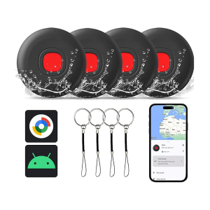 แท็กติดตาม Android Google Certified ทํางานร่วมกับ Google Find My แท็ก Bluetooth Air กันน้ําสําหรับคีย์กระเป๋าสตางค์กระเป๋าเดินทาง 4 แพ็ค