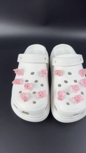 12PCS Fashion Shoe Charms Set Accessories Hole Shoe Buckle Summer Cute Luminous Piggy DIY 3D Shoes Decorations