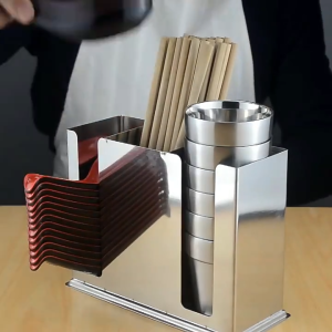 Stainless Steel Cutlery Holder Square Bekas Sudu Garfu Chopstick Holder Spoon Fork Organizer 筷子筒