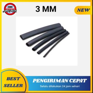 solasi bakar selongsong kabel heatshrink tube 3mm per 50 cm