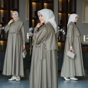 MIDI DRESS MODE LUWIE TERBARU BY DLOVERA 100%ASLI REAL